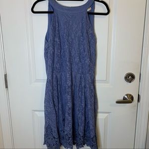 Periwinkle Halter Mid-Dress